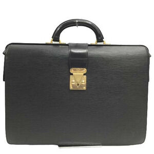 Louis Vuitton Doctors Fermoire Bag Black Leather Serviette